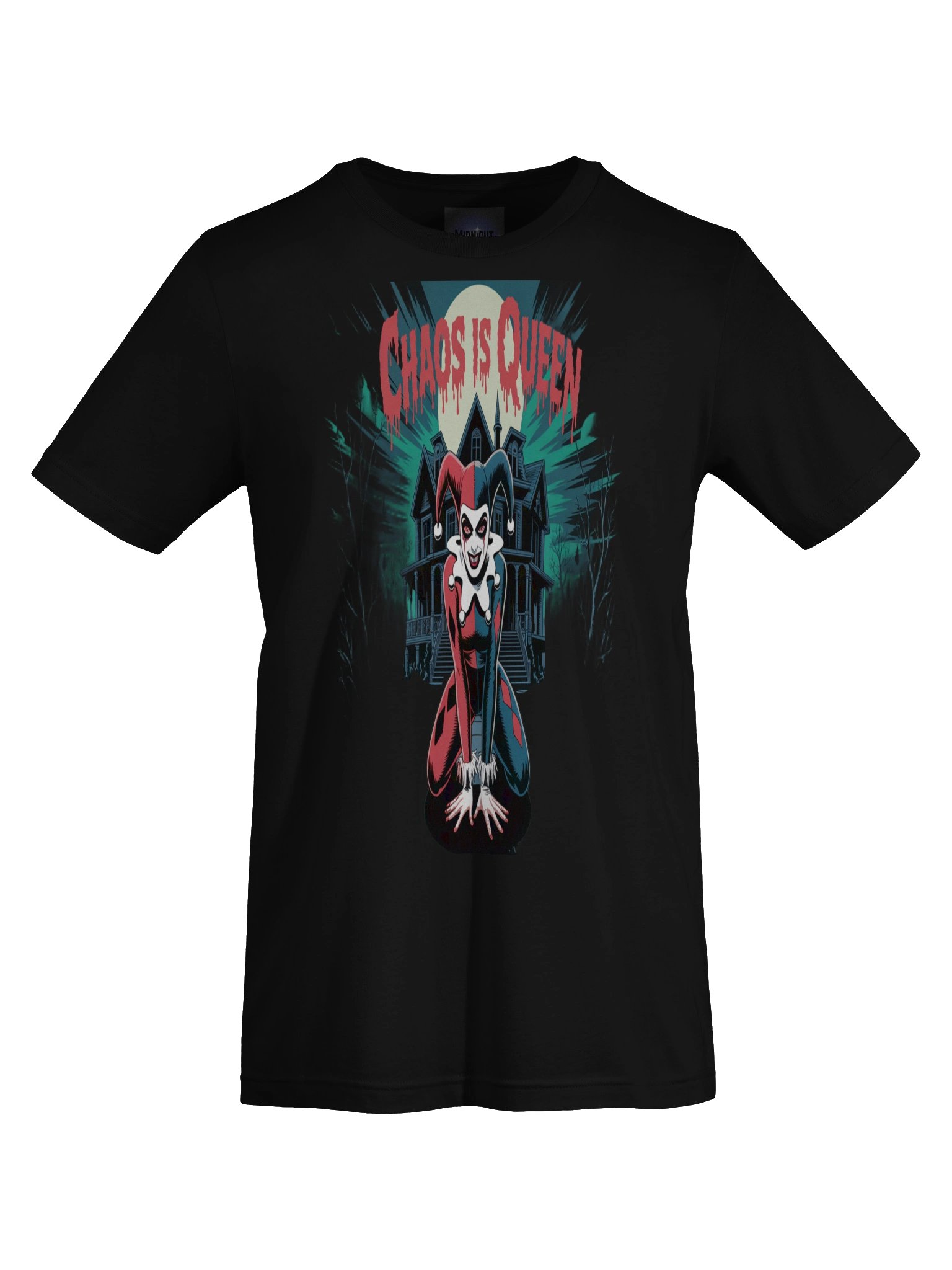 Chaos Queen: Harley Quinn's Midnight Haunt Graphic Tee product image (1)