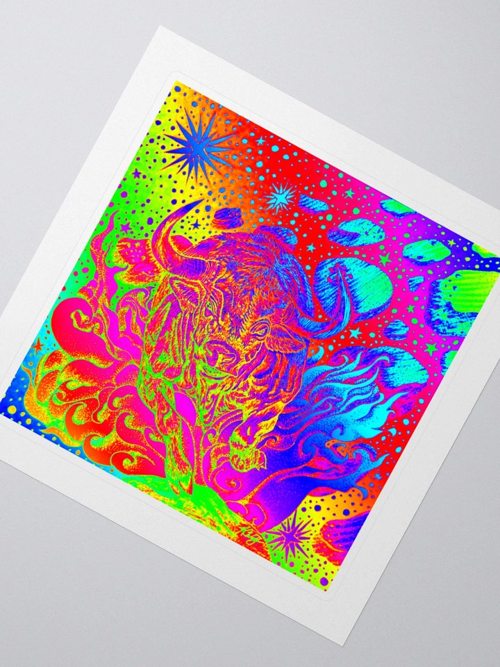 Limited Edition Full Rainbow Taurus Zodiac Kiss Cut Stickers product image (2)
