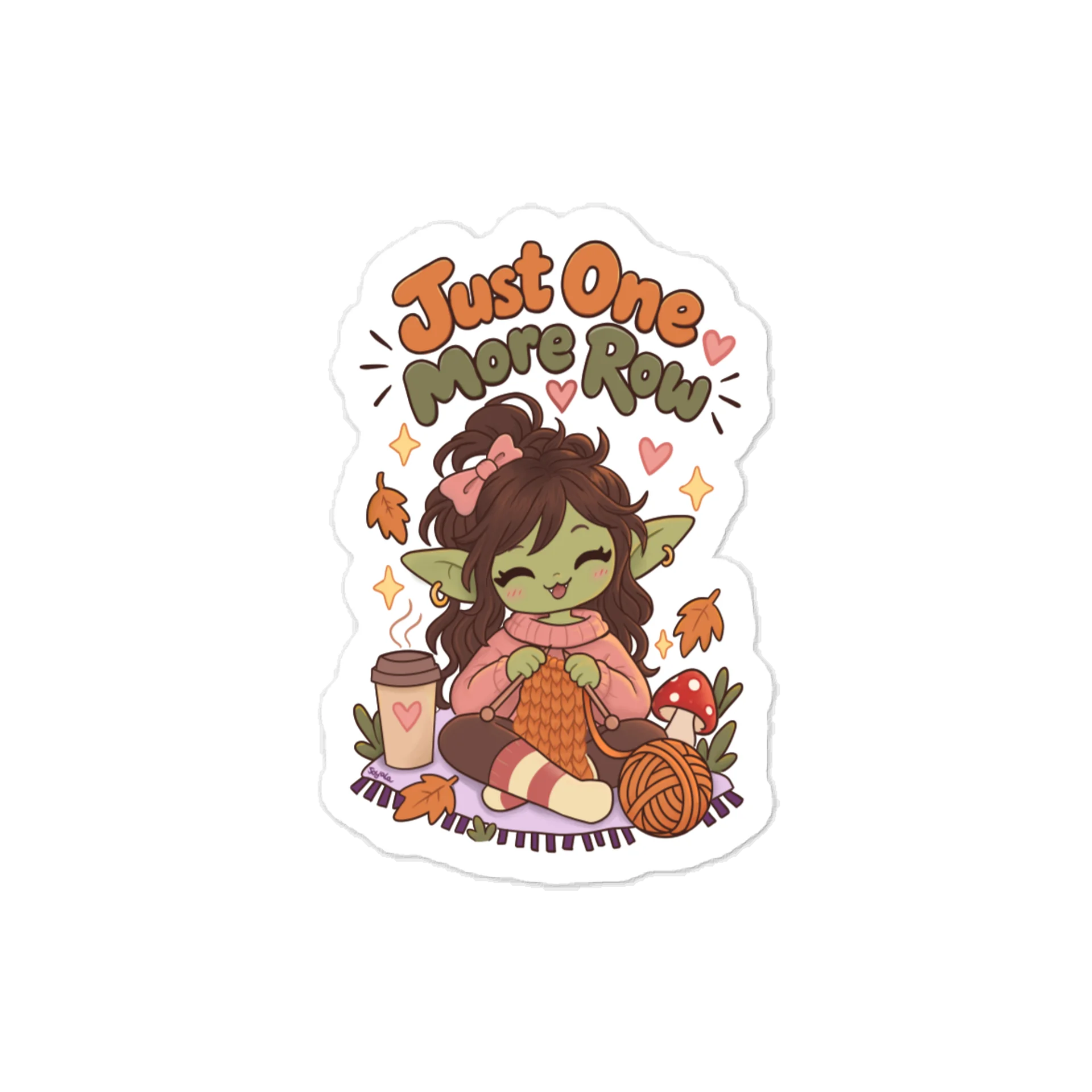 Just One More Row Sticker product image (1)