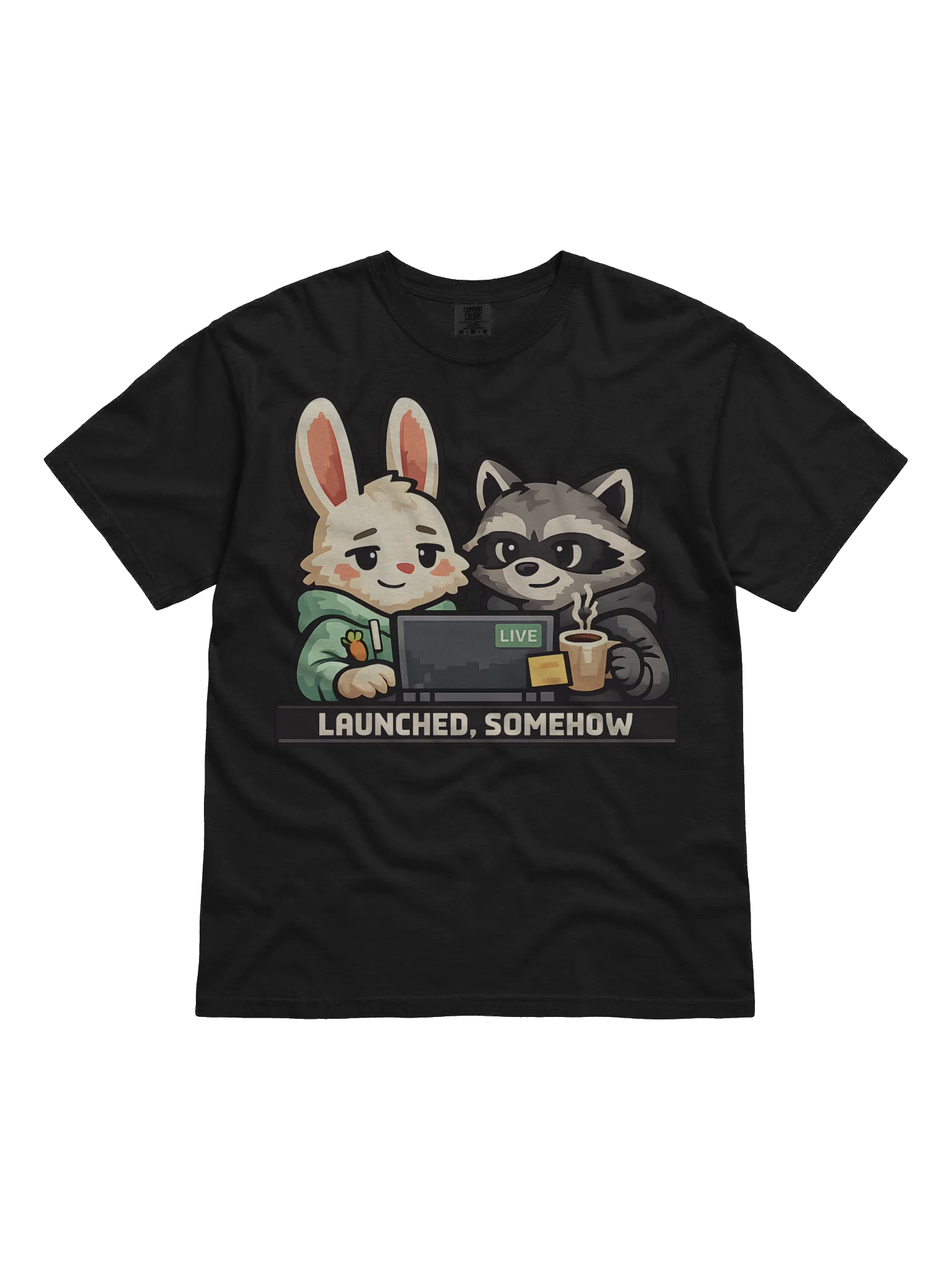 Launched, Somehow Rabbit & Raccoon T-Shirt product image (1)