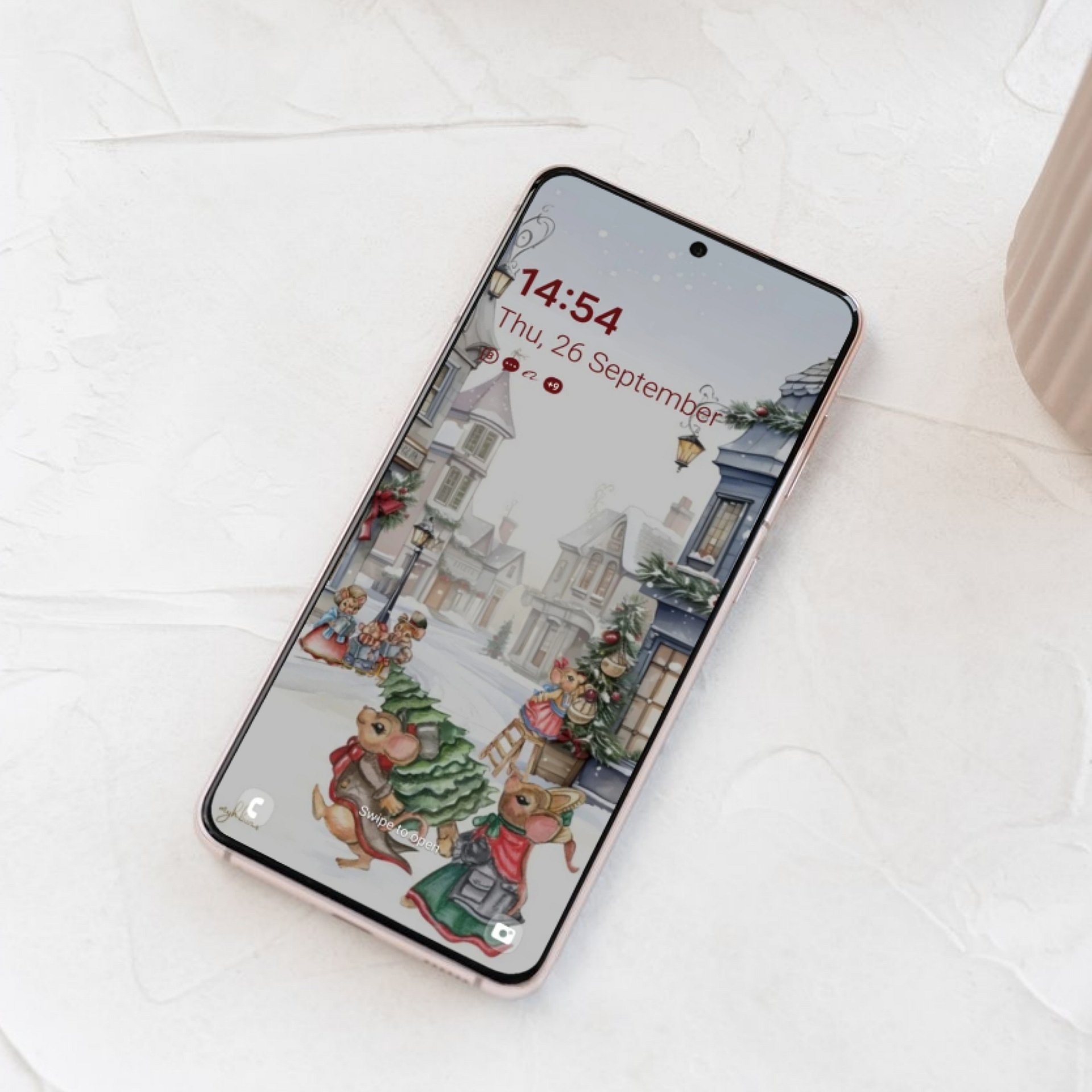 Prelude to Christmas Smartphone Digital Wallpaper | Festive Holiday Phone Background | Instant Download product image (2)