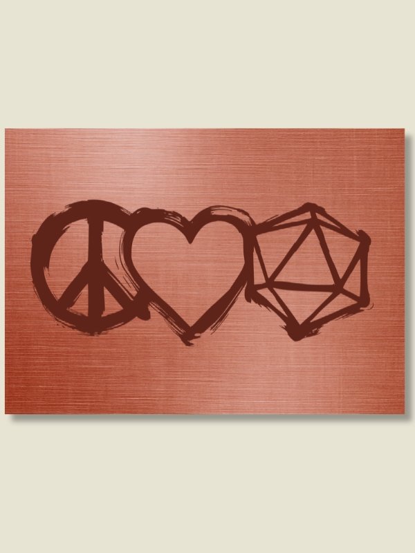 Pink Peace Love D20 Board Game Room Poster product image (1)