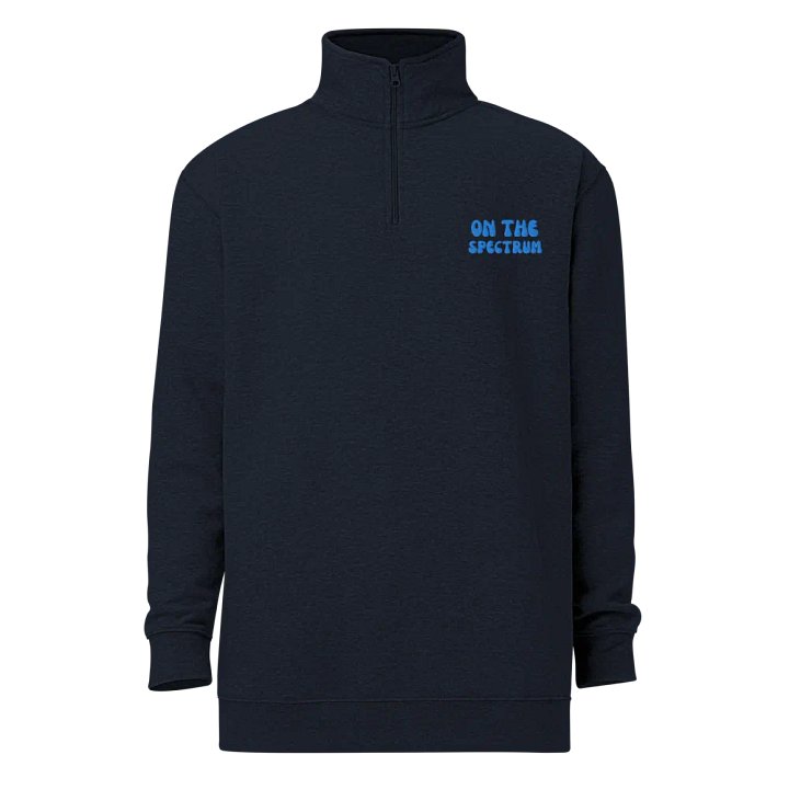 ON THE SPECTRUM (aqua) embroidered quarter zip product image (11)