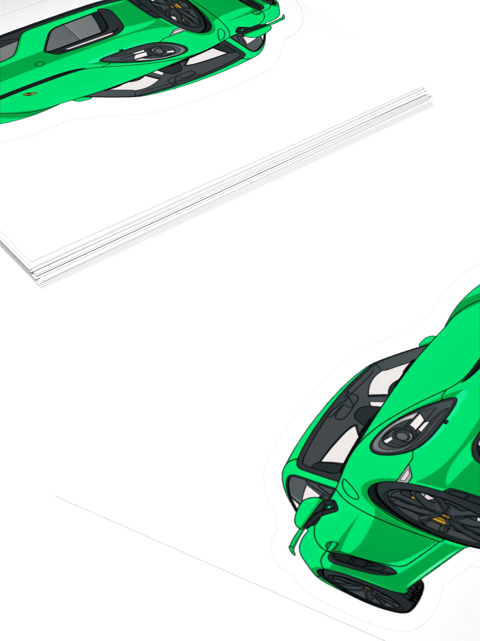 Python Green Porsche GT4 Sticker (Retro, Sketch, Silhouette) product image (12)
