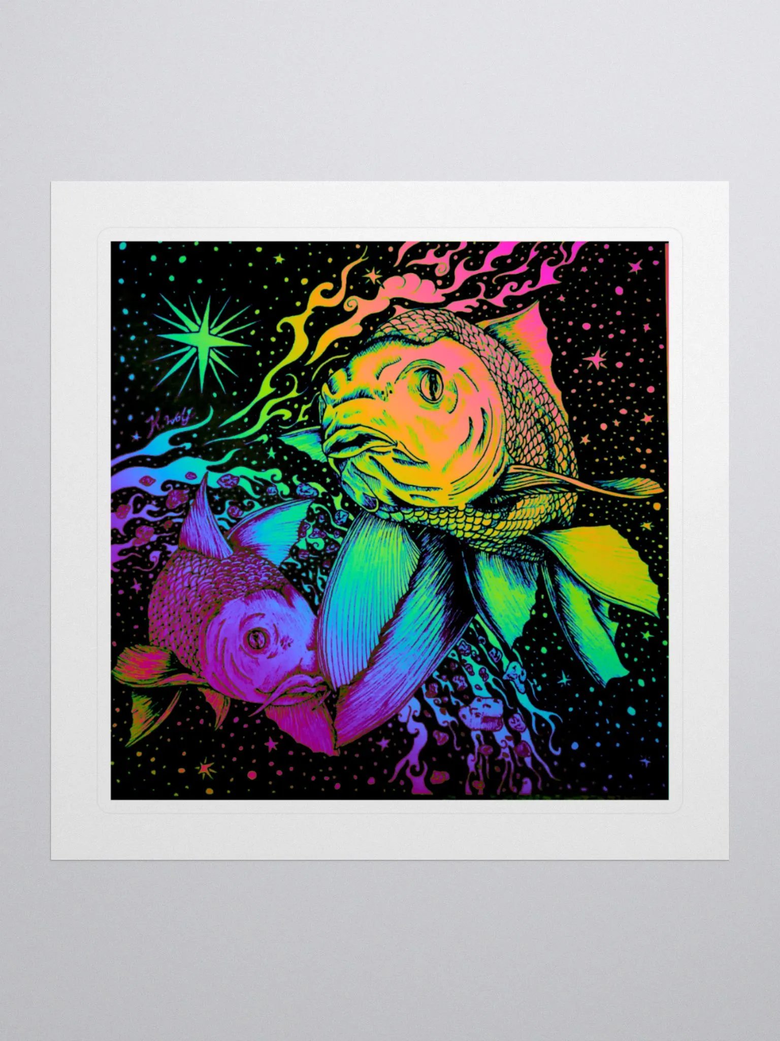 Limited Edition Pisces Zodiac Kiss Cut Stickers product image (1)