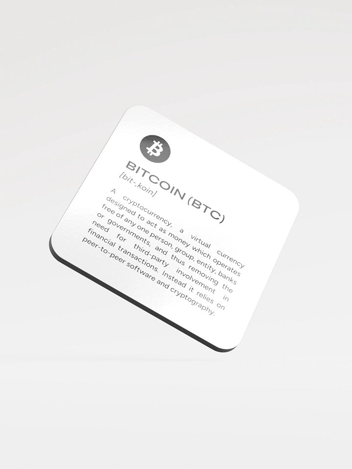 Bitcoin Description Cork Coaster product image (2)