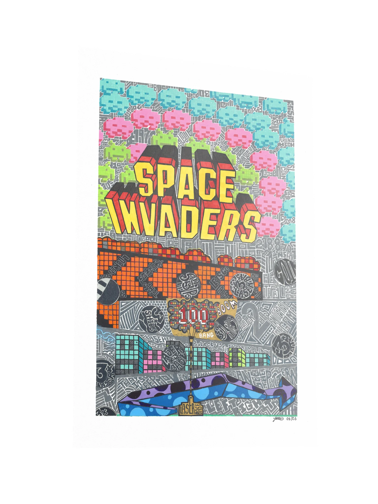 Retro Space Invaders Poster product image (4)