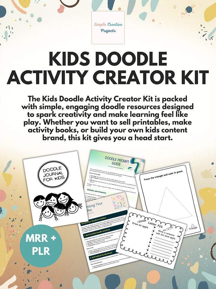 Kids Doodle Activity Creator Kit - MRR and PLR product image (1)