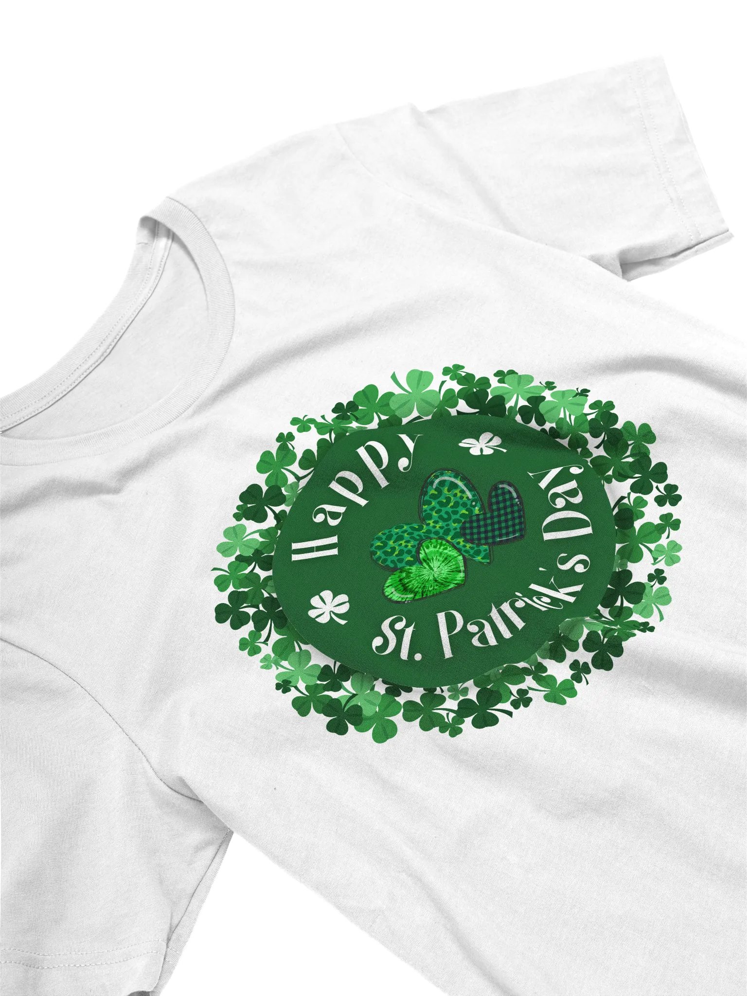 Happy St. Patrick's Day Clover Design T-Shirt product image (3)