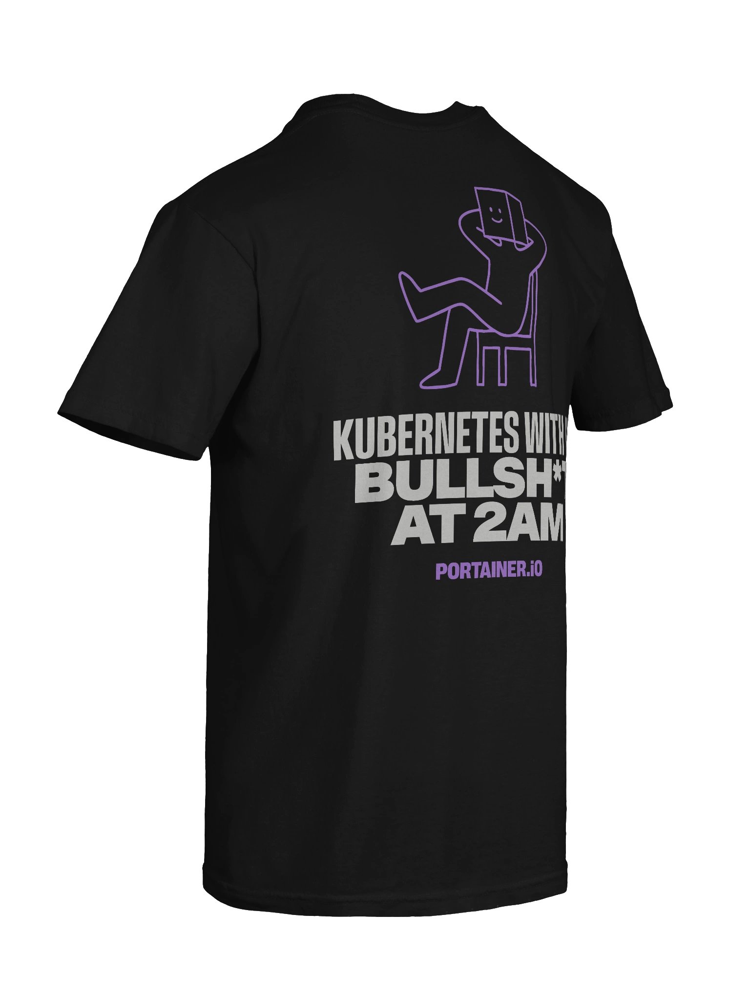 Portainer Tshirt - Kube with no BS - Black product image (10)