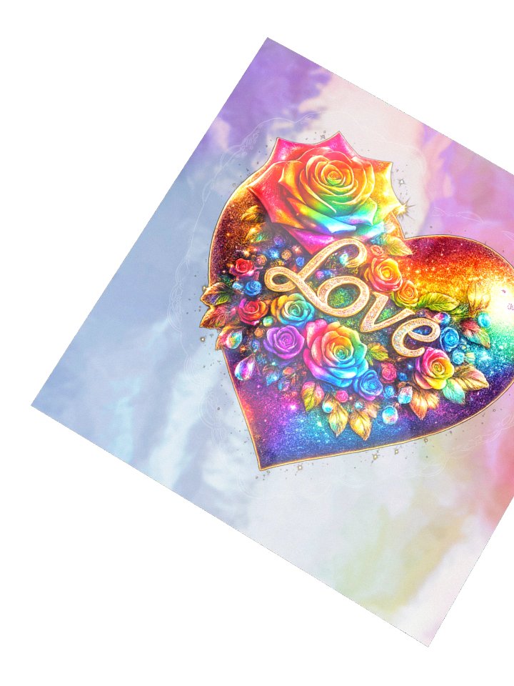 Rainbow Love Heart Holographic Sticker Sheet product image (2)