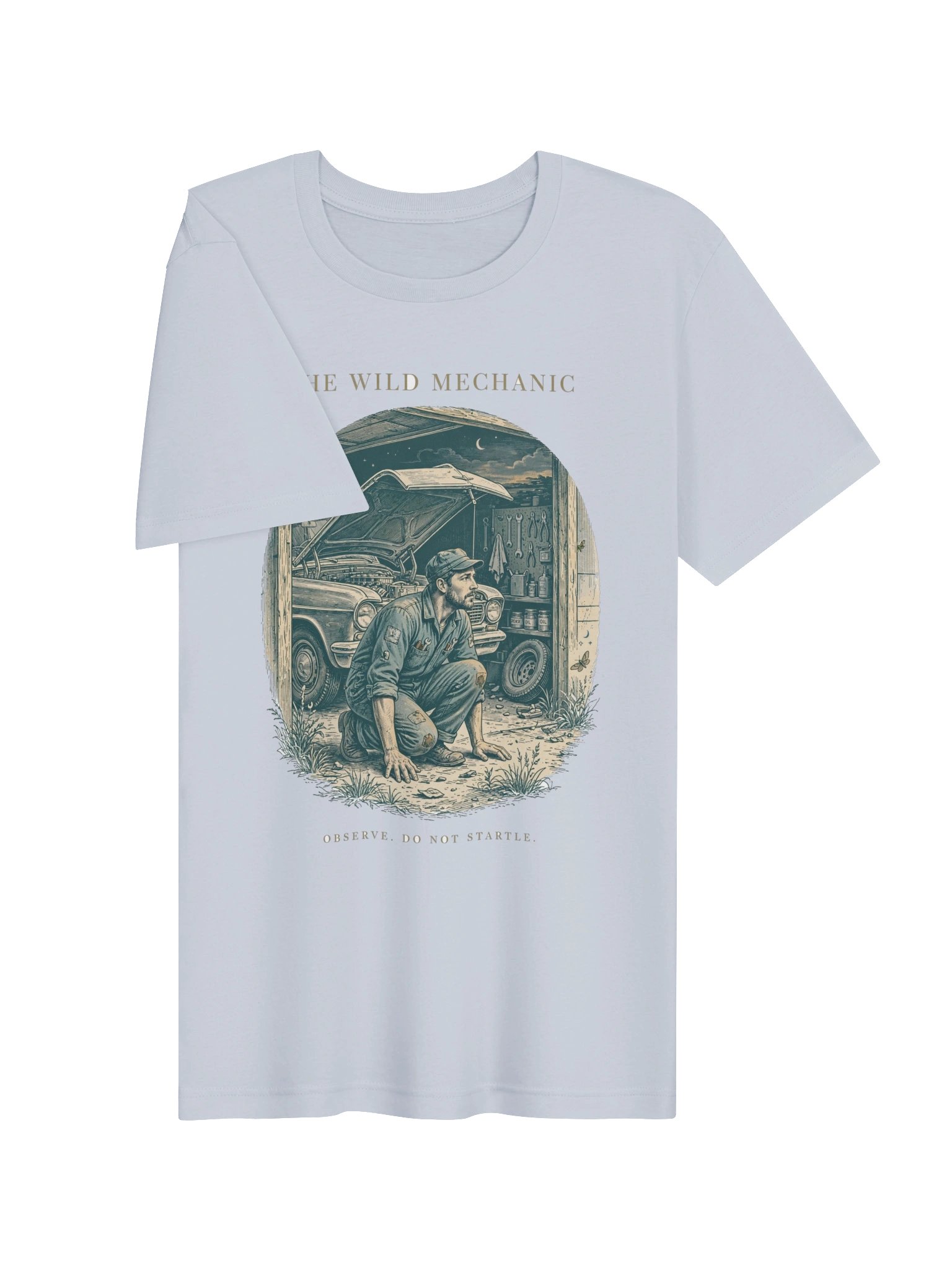 The Wild Mechanic Nature Documentary Parody Funny T-Shirt product image (3)