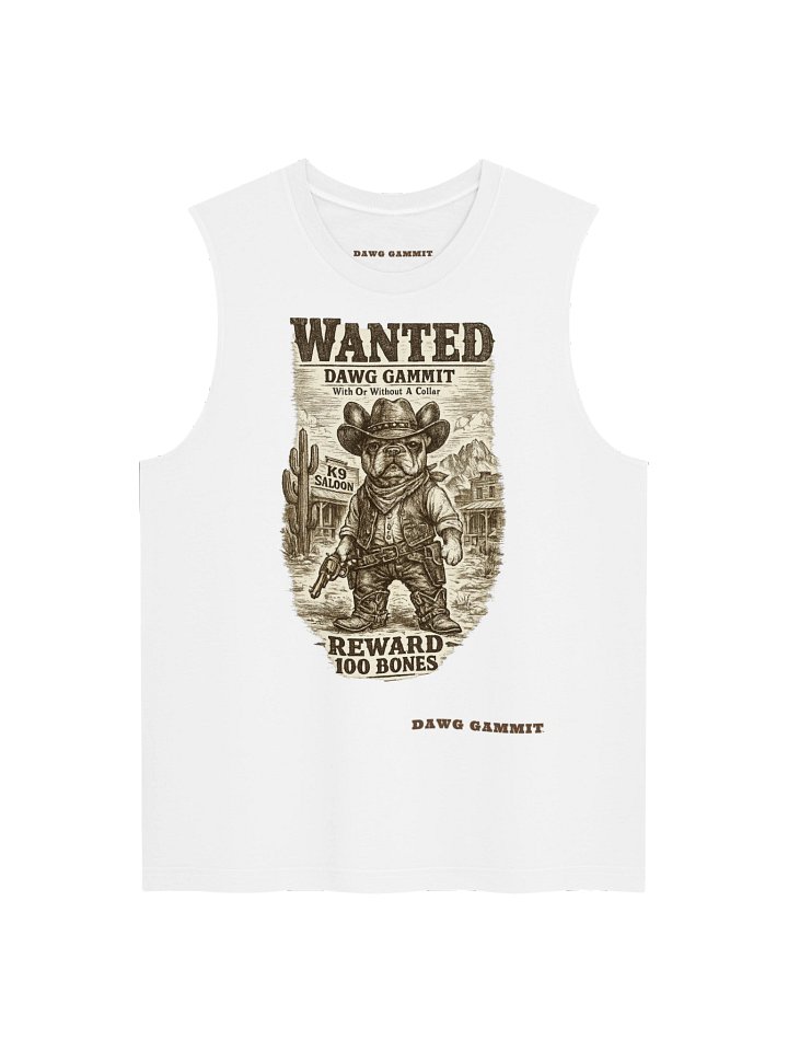 DAWG GAMMIT™ WANTED French Bulldawg Muscle Tank product image (1)