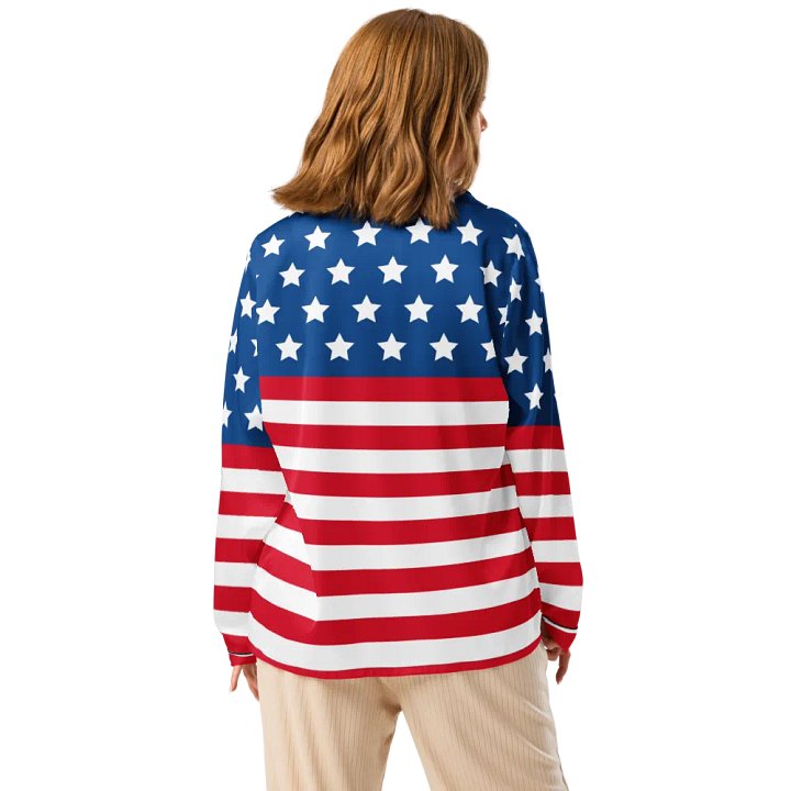 Graphic Grove Women’s American Flag Long-Sleeve Pyjama Top product image (2)