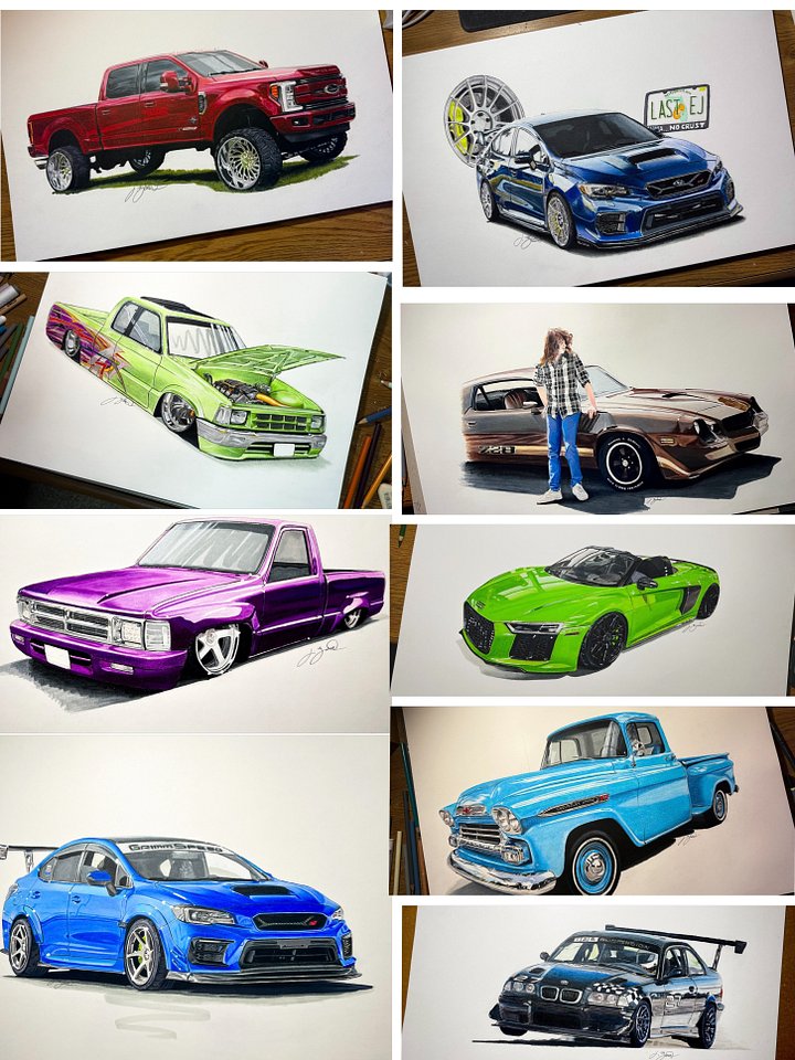 CUSTOM Car Drawing product image (1)