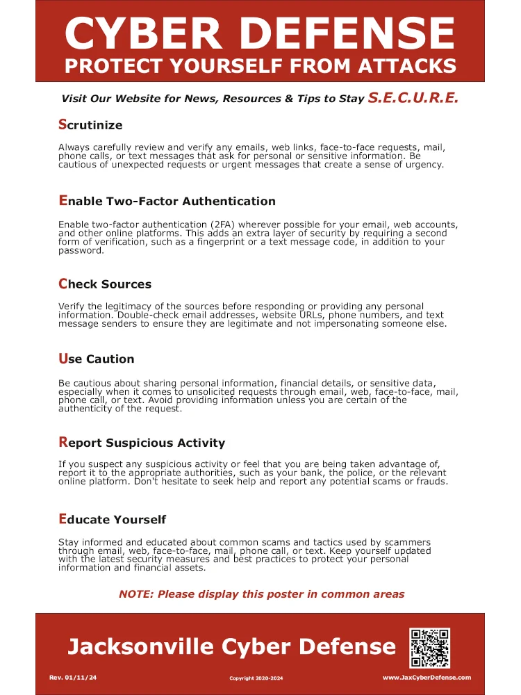 Cyber Defense Poster - 11x17, Color, Laminated product image (1)