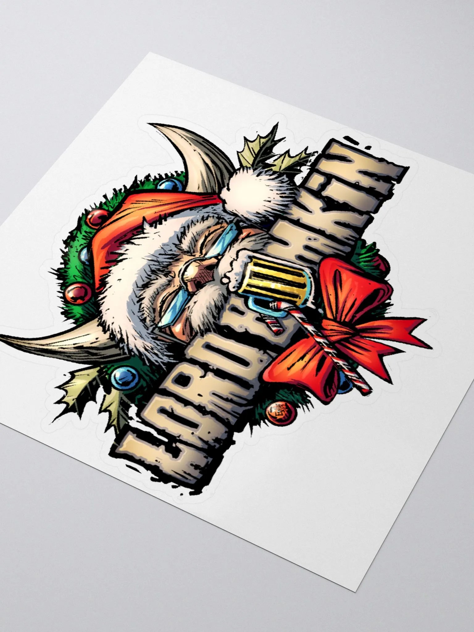 x-mas logo sticker product image (3)