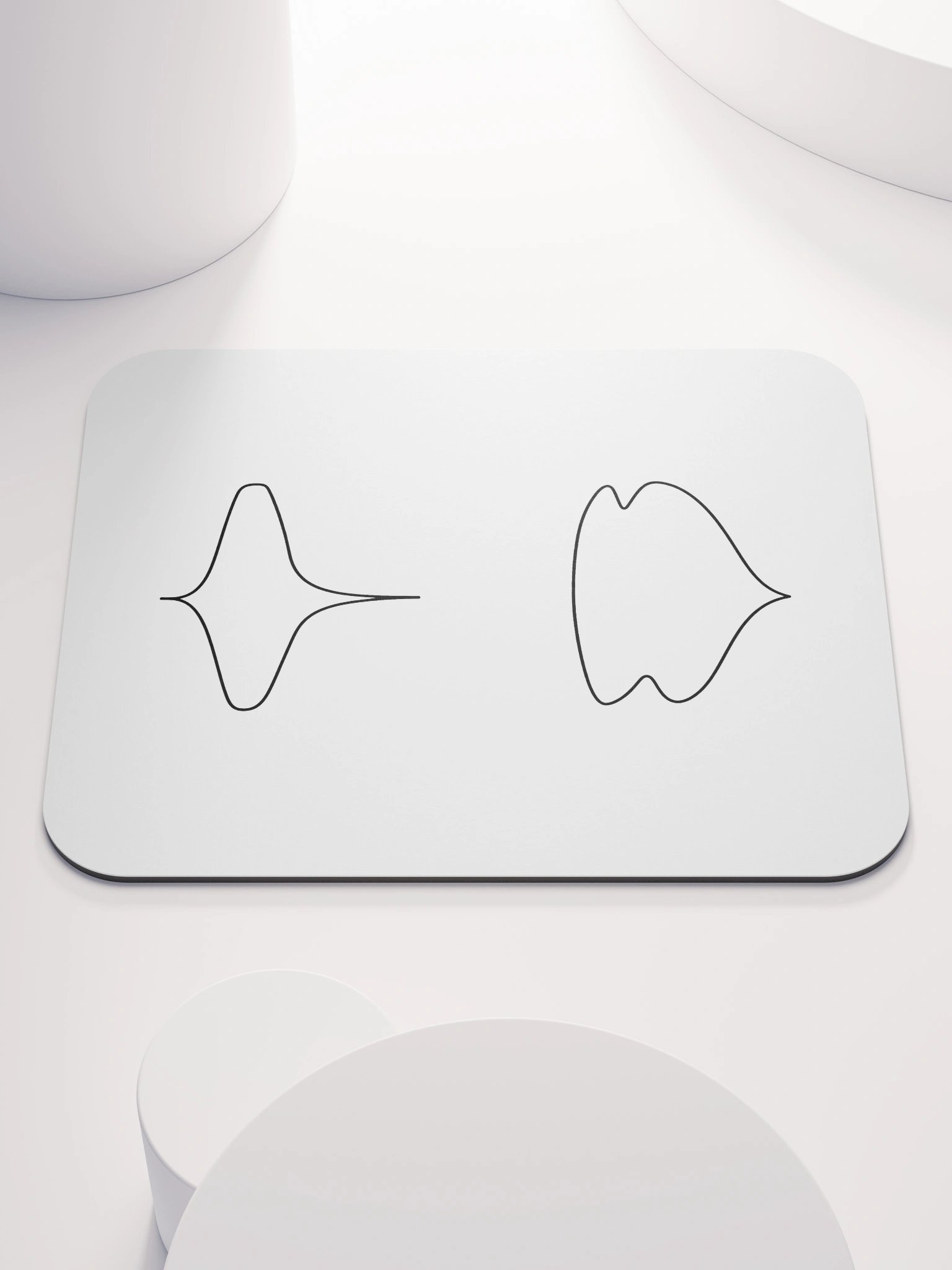 Bark Fart Waveform White Mouse Pad product image (1)
