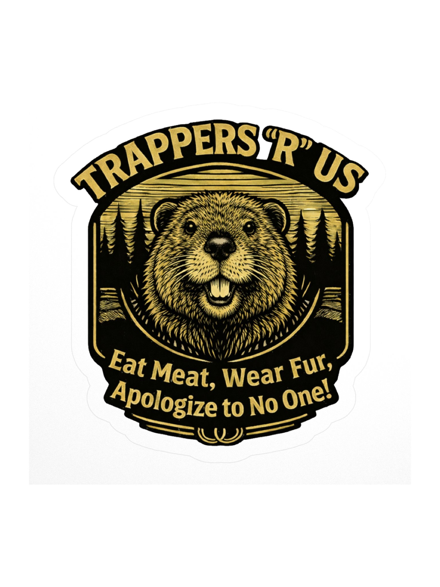 TRUS Eat Meat Beaver Sticker product image (1)