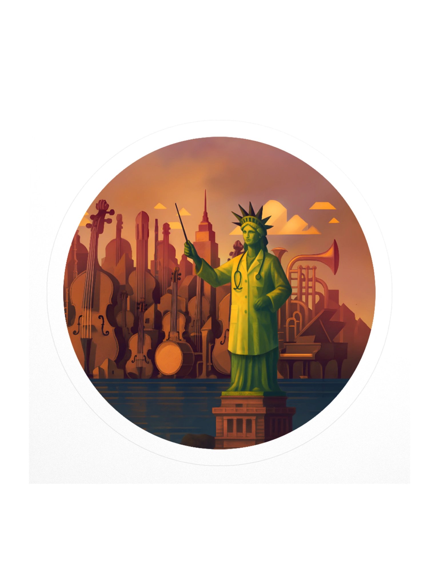 WDO NYC Circle Sticker product image (1)