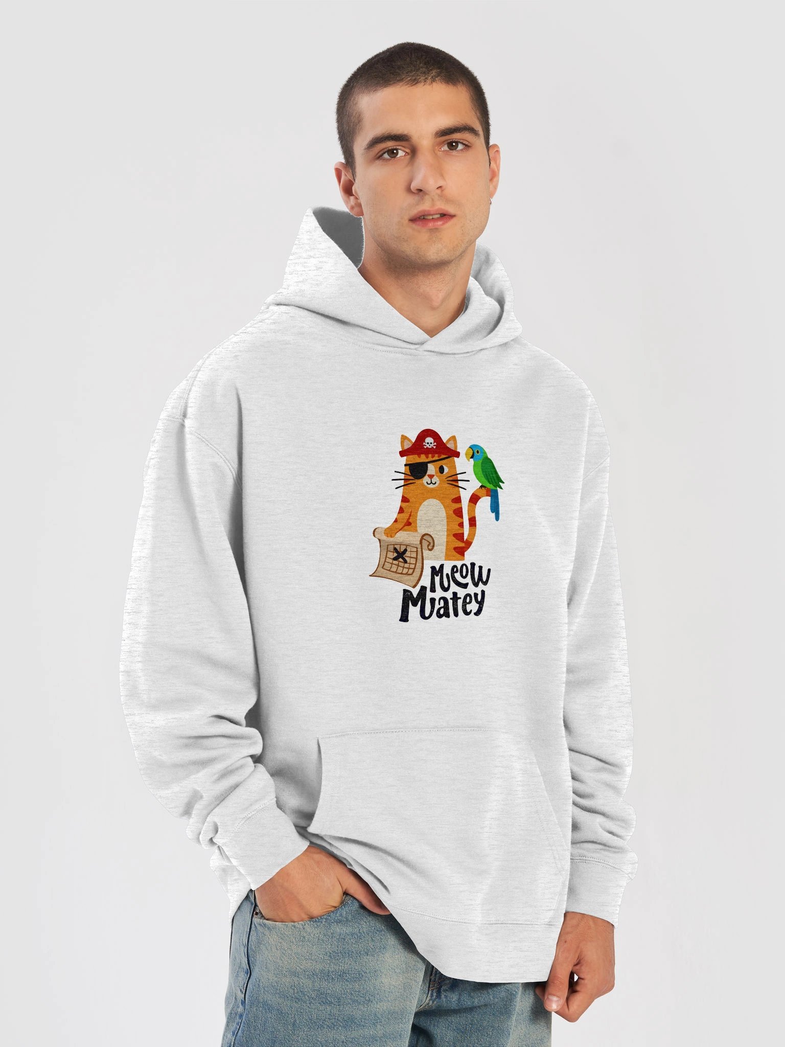 Meow Matey Pirate Cat Oversized Hoodie product image (41)