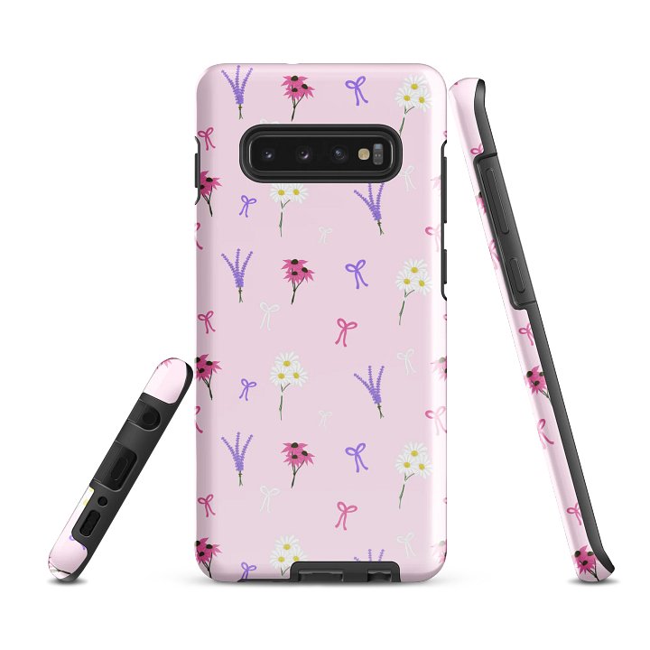 Wildflowers and Bows Pattern- Pink Background Samsung® Tough Case product image (2)