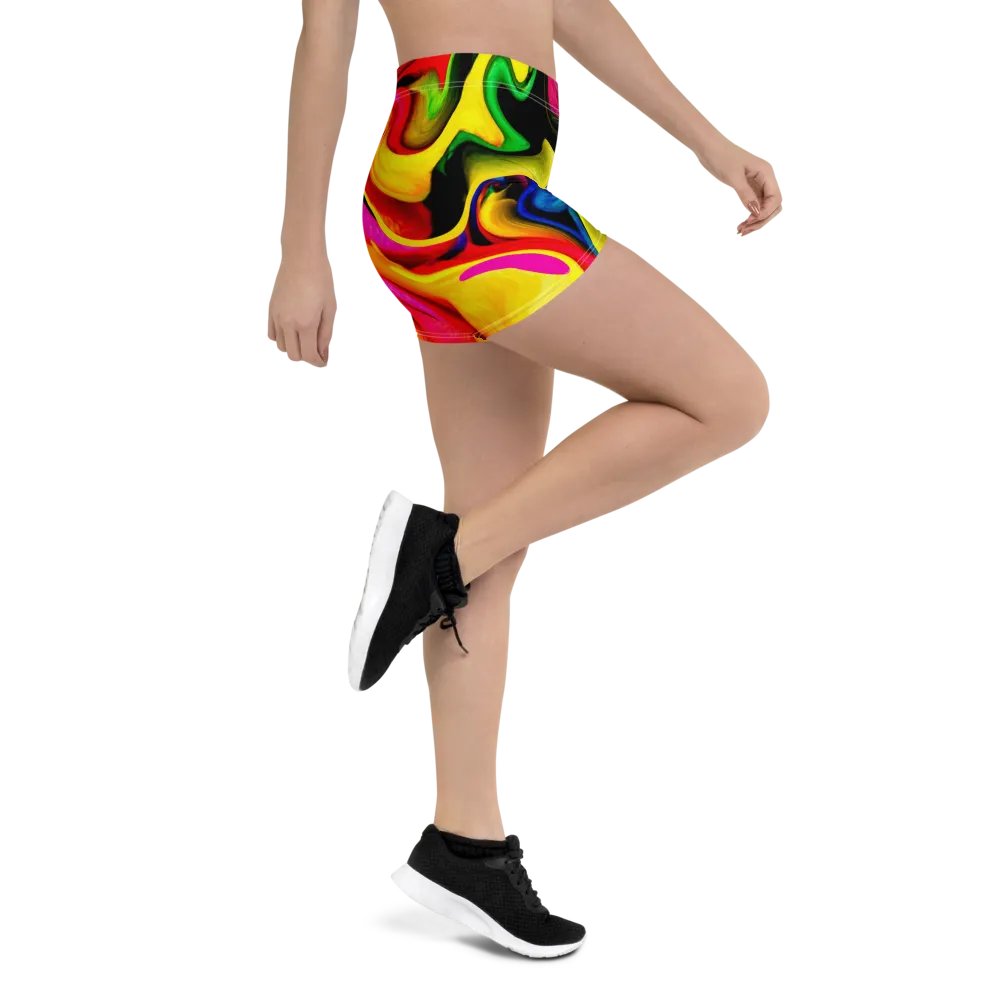 Vibrant Rainbow Patterned Shorts | Bold & Colorful Shorts for Everyday Use product image (11)