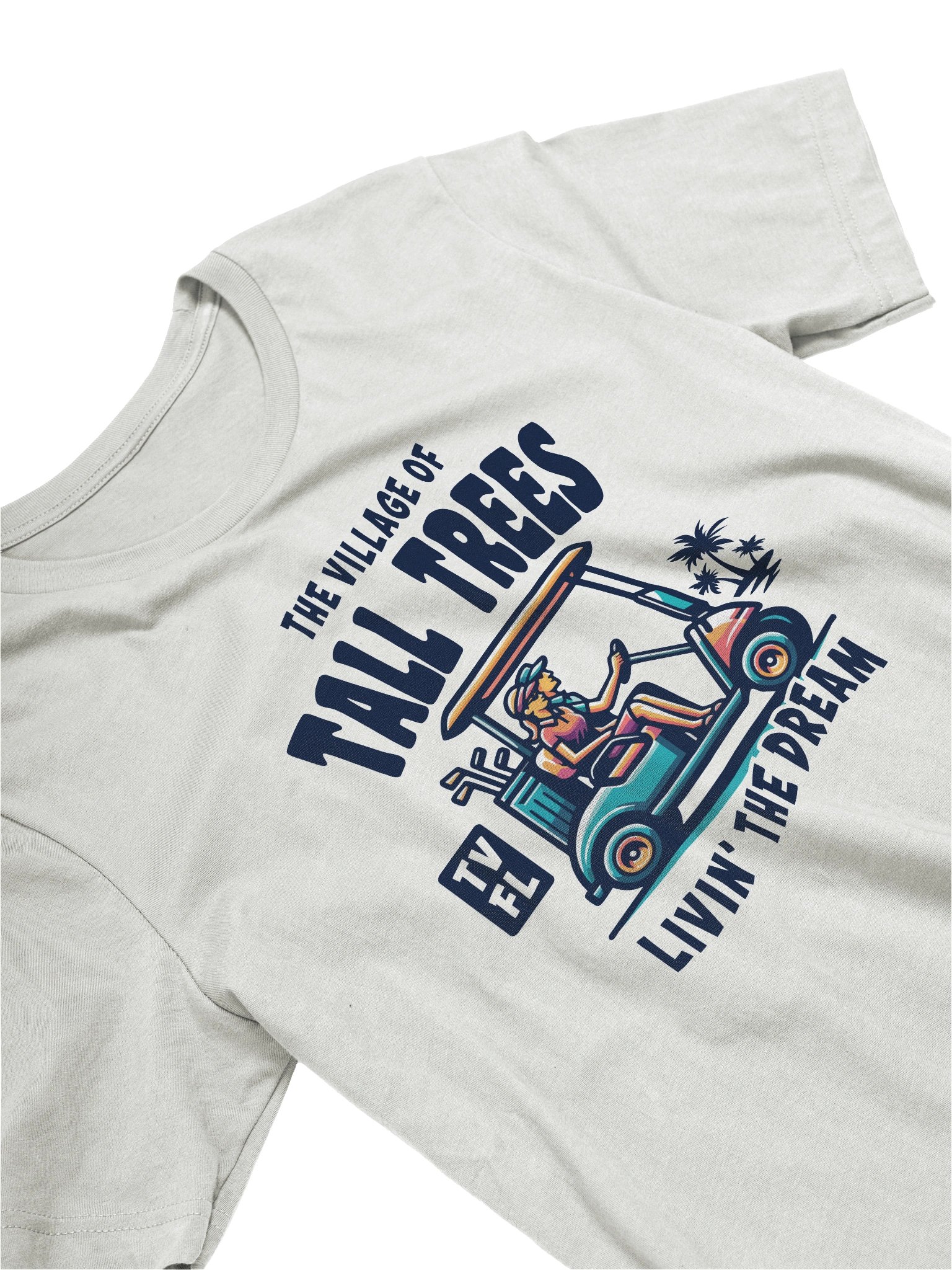 The Village of Tall Trees TV FL Golf Cart Design T-Shirt product image (20)