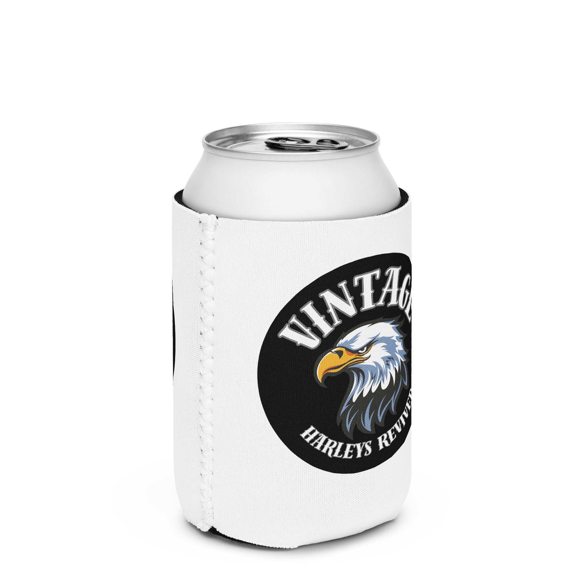 Vintage Harleys Revived Can Cooler – Black Eagle Logo product image (1)