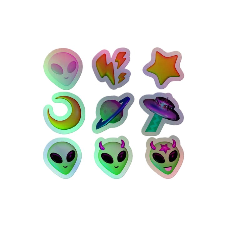 videovomit space holo-sticker set product image (1)