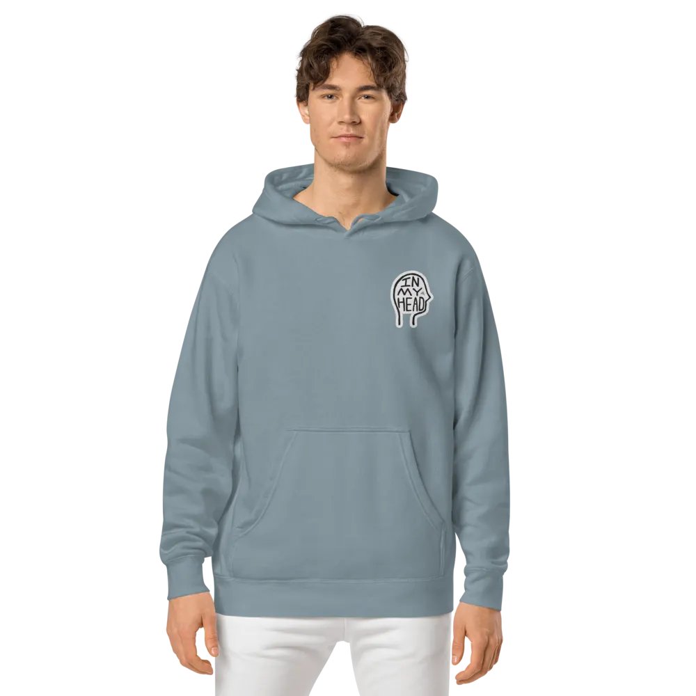 In My Head (L.C. bubble design) embroidered pigment hoodie product image (2)