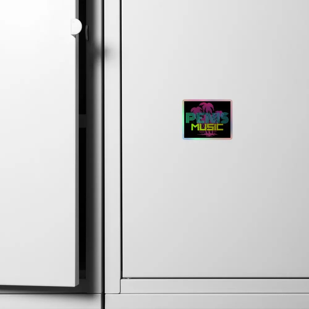Penis Music holographic stickers product image (5)
