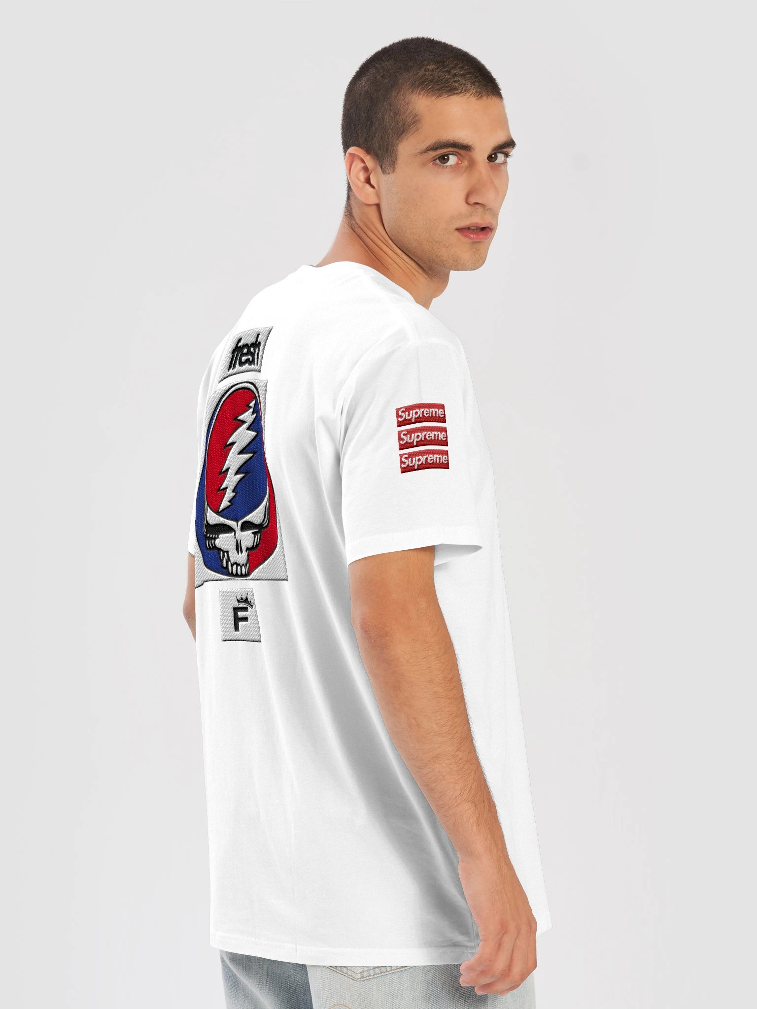 Supremely Dead and Fresh white t drop product image (8)