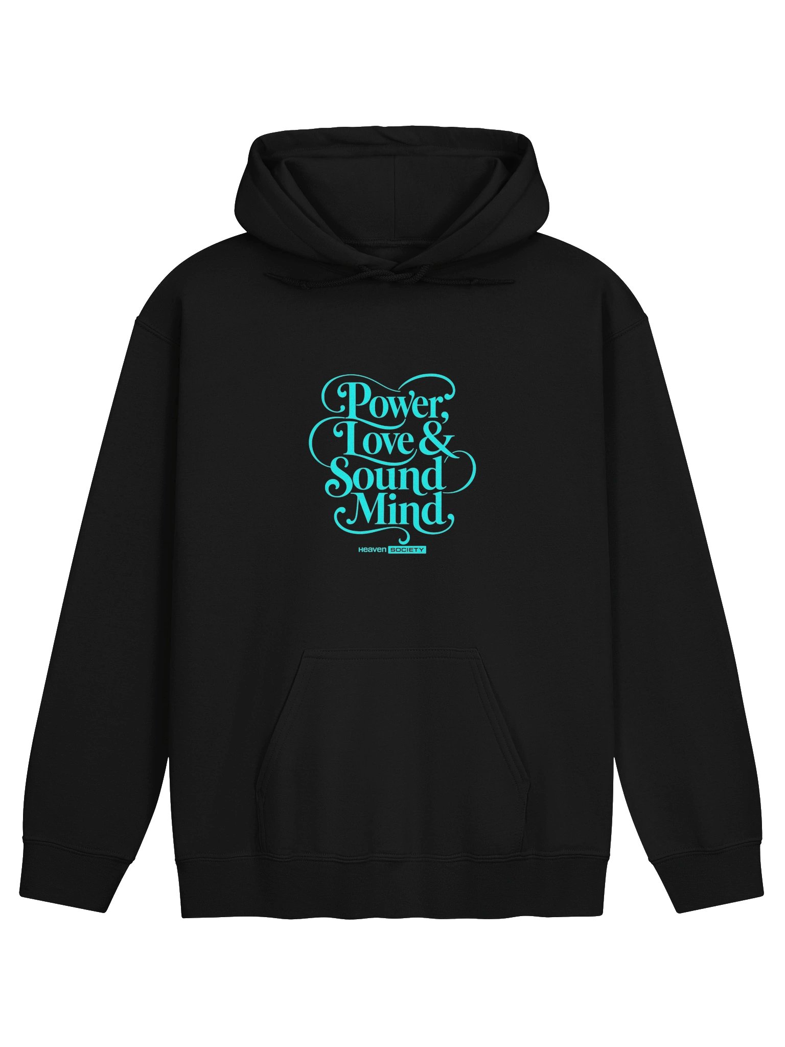 Power, Love & Sound Mind Black Unisex Hoodie product image (5)