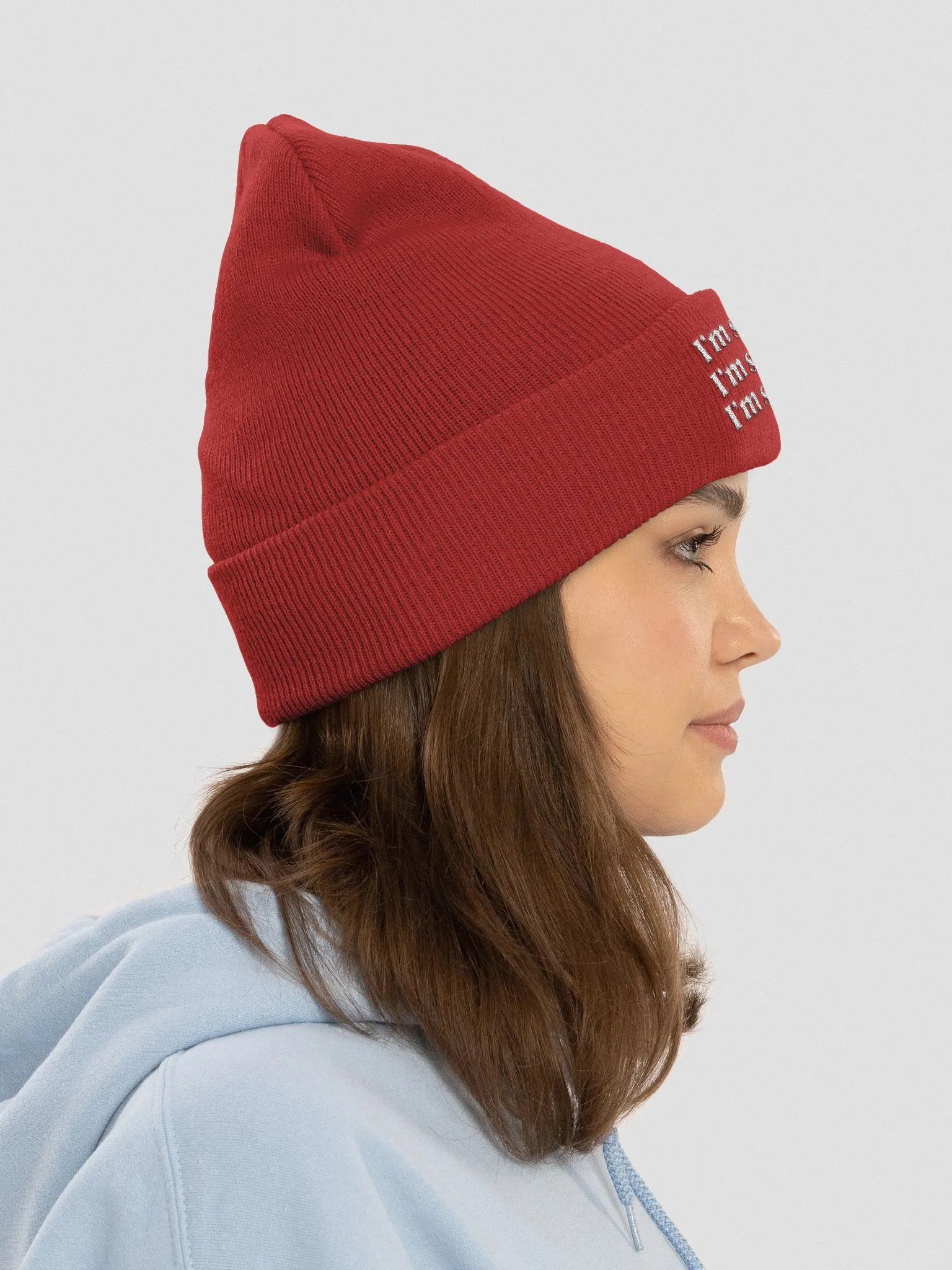 I'm Screaming (White Text) Beanie product image (30)