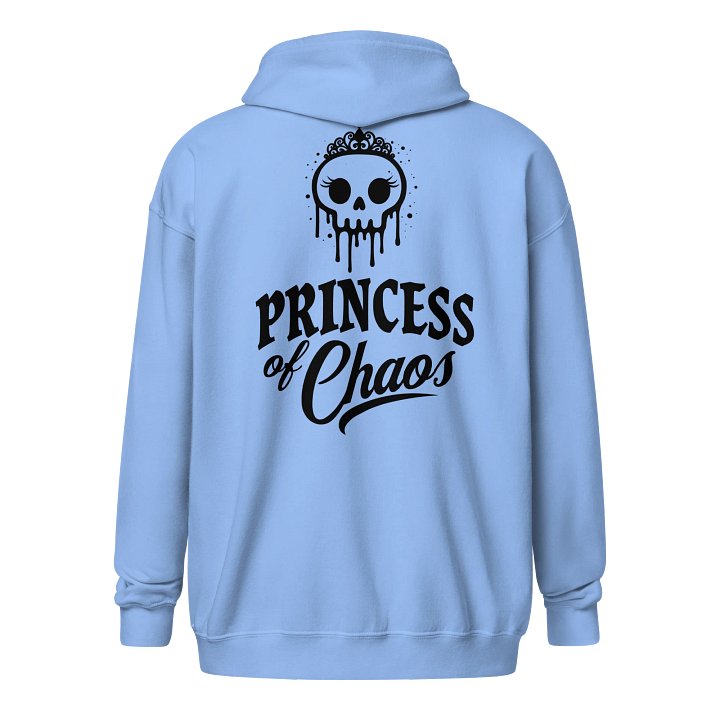 Princess of Chaos Skull Zip Hoodie - Black product image (2)