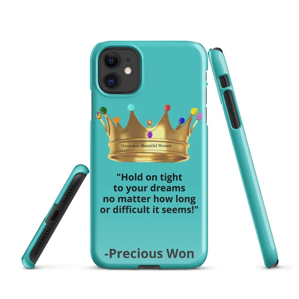 Queendom Beautiful Women iPhone® Snap Case (Turquoise) product image (1)