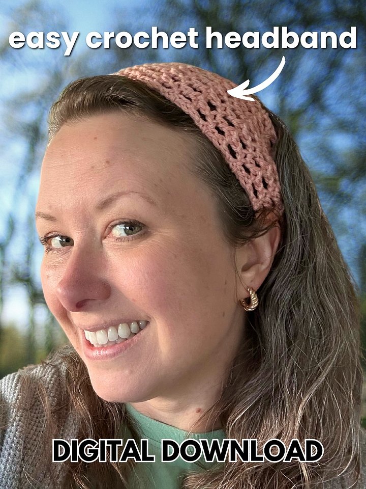 Easy Mesh Crochet Headband (Digital PDF Pattern) product image (1)