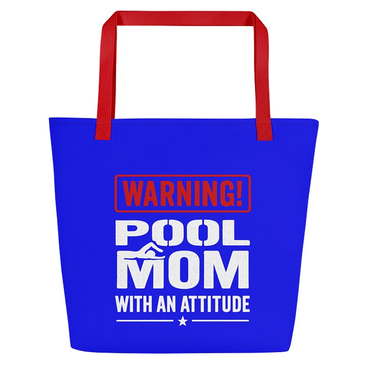 Pool Mom With An Attitude Marlins Tote Bag product image (1)