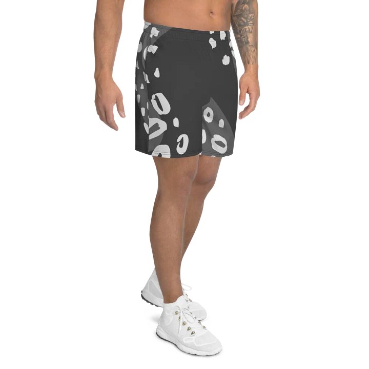 Flowing Grey Leopard Athletic Shorts product image (2)