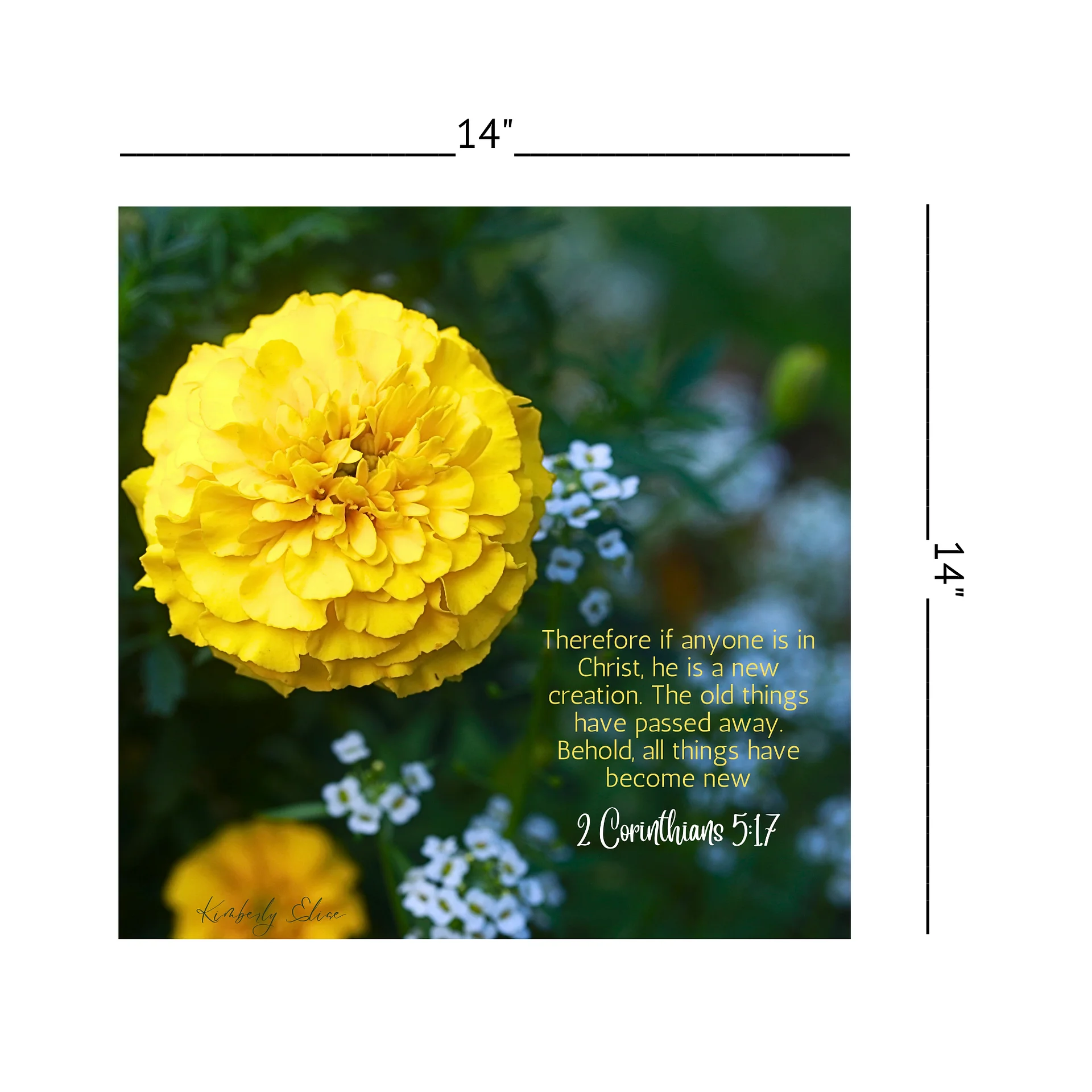 New Creation — Scripture Floral Canvas Print product image (3)