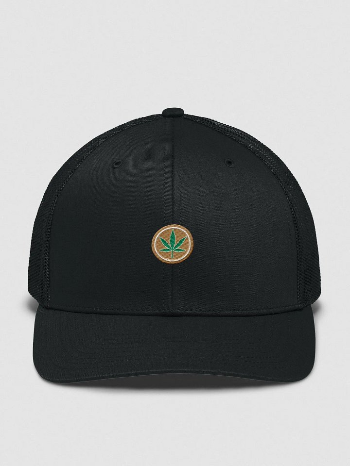 Vibrant Cannabis Leaf Trucker Hat product image (5)