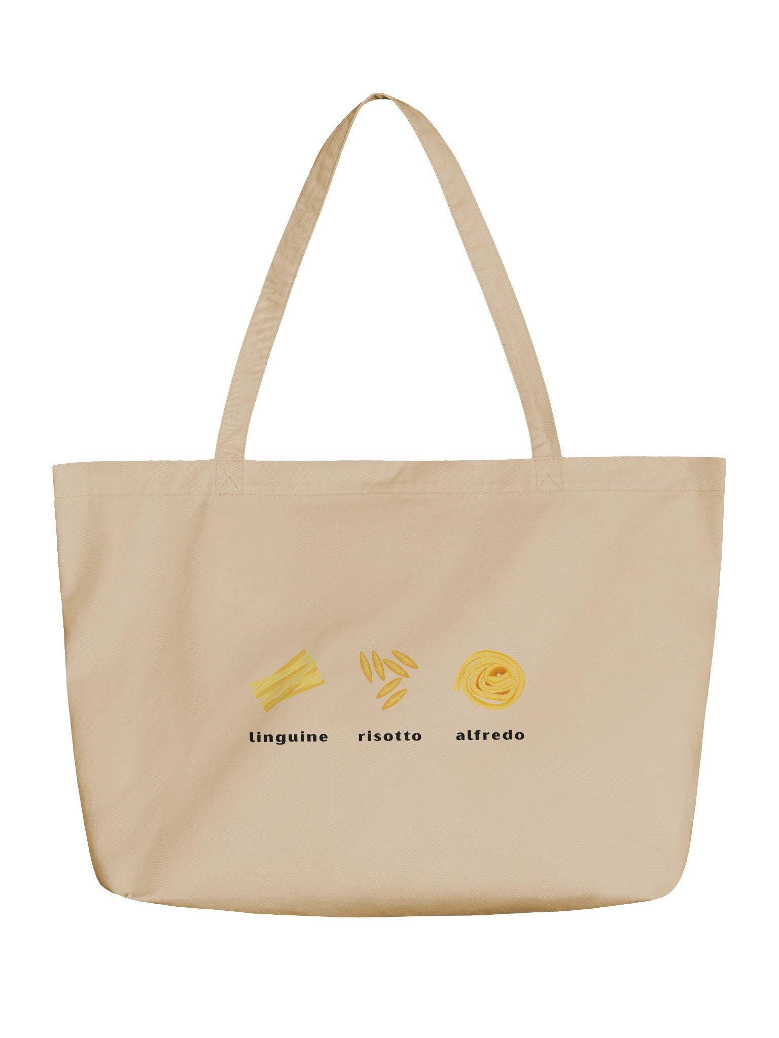 The Pasta Tote (TAN) | Organic Cotton Tote product image (1)