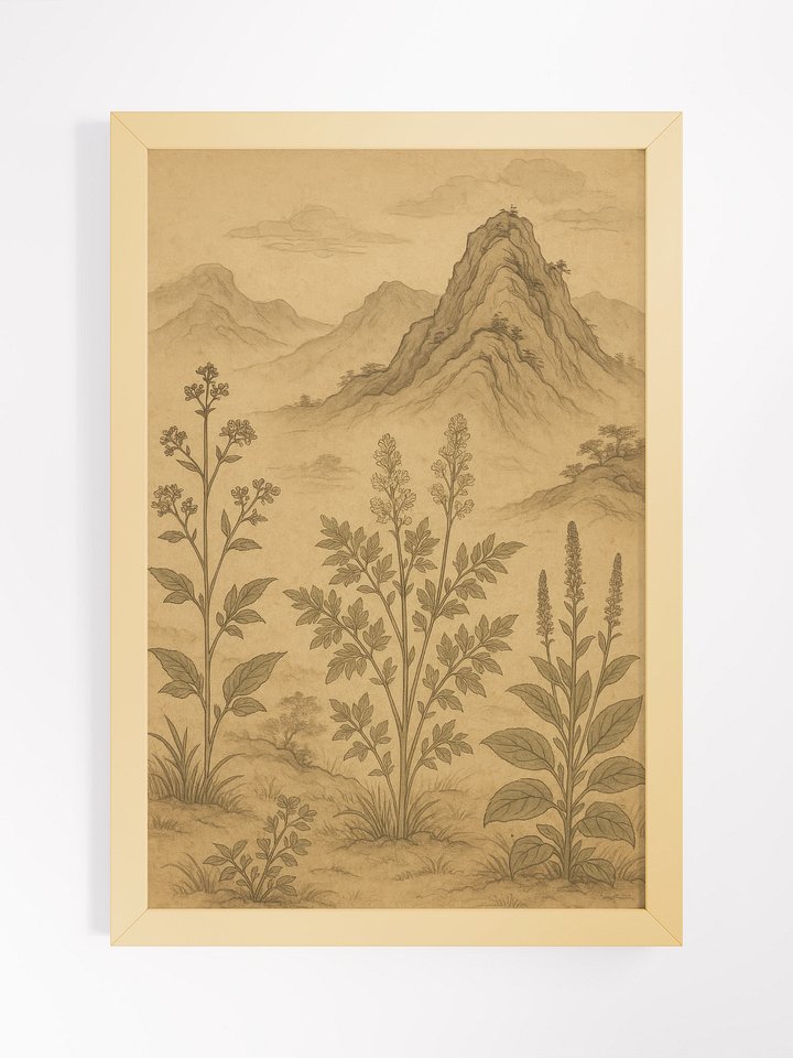 Mountain Botanicals - Serene Landscape Art Print product image (1)