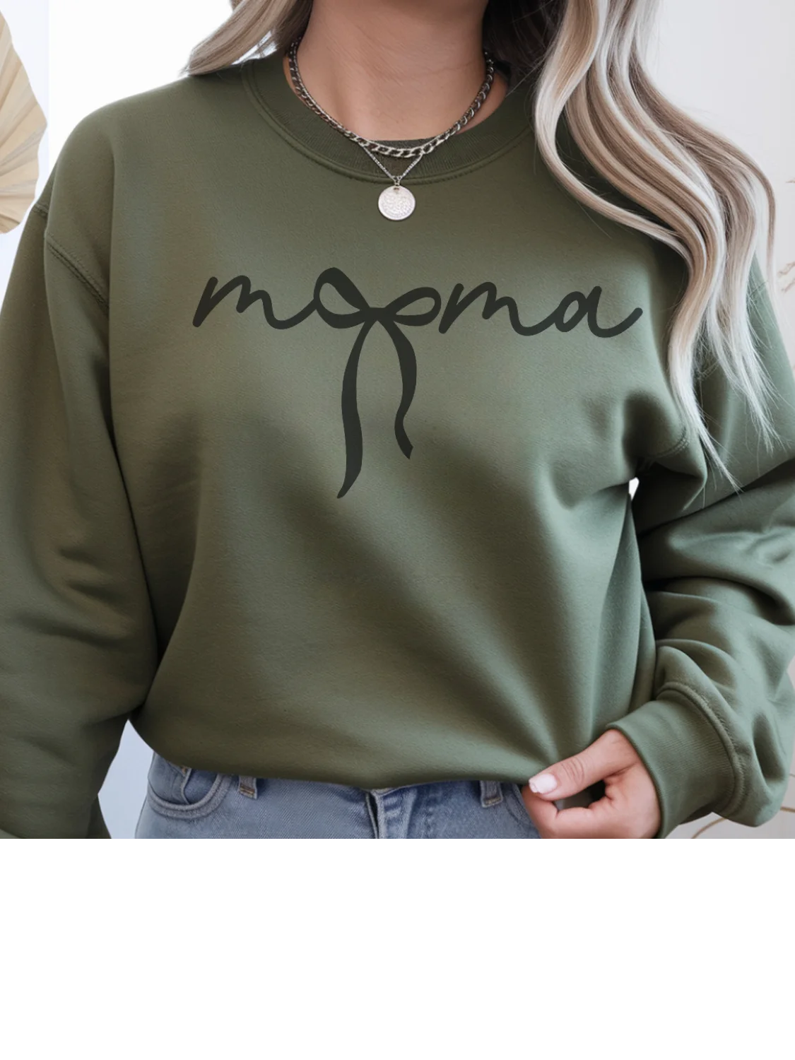 Midnight Mama™ Bow Script Crew product image (1)