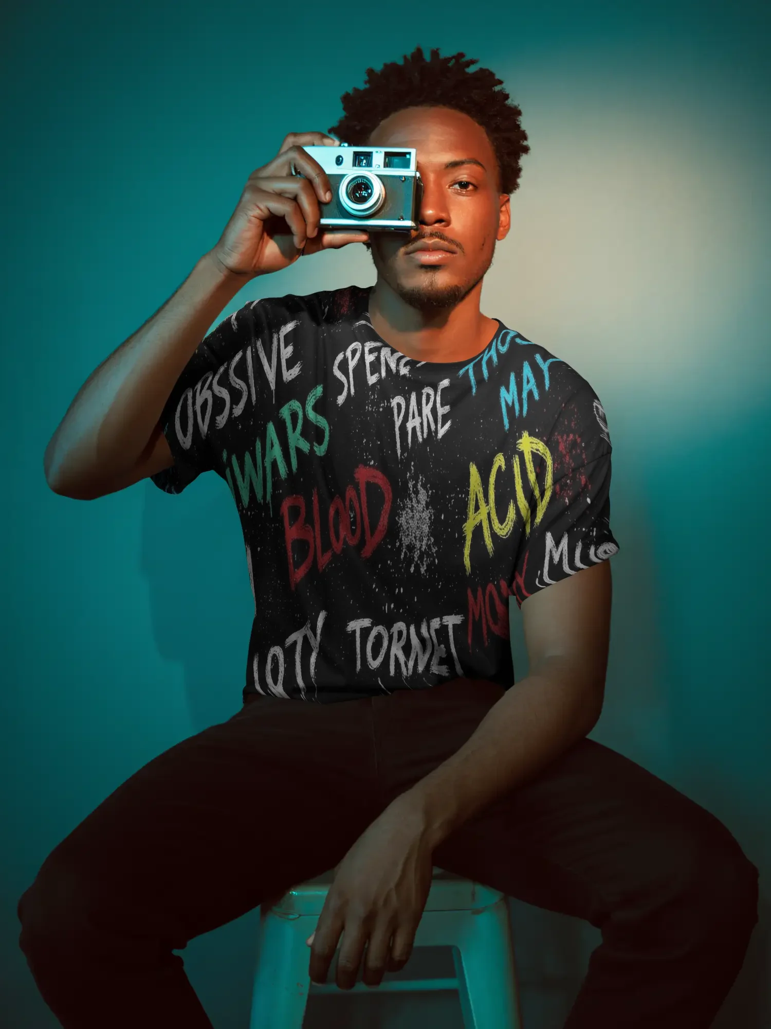PSYCHO – Mental Static Series - Graffiti All-Over Print Tee product image (3)