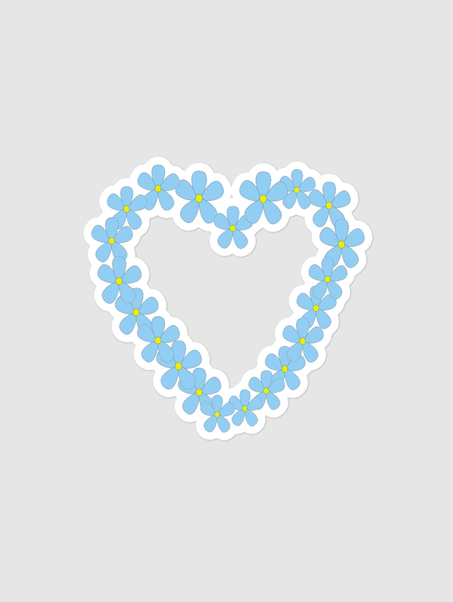 Forget-Me-Not Heart Bubble-free stickers product image (1)