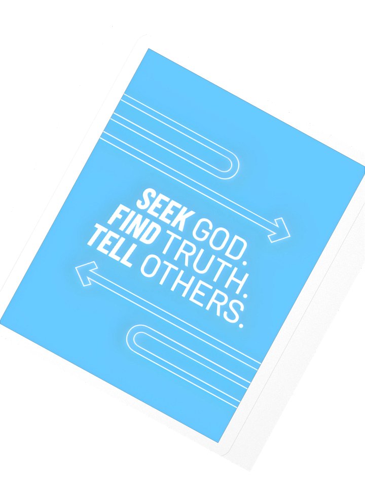 SEEK. FIND. TELL. Sticker Blue product image (5)