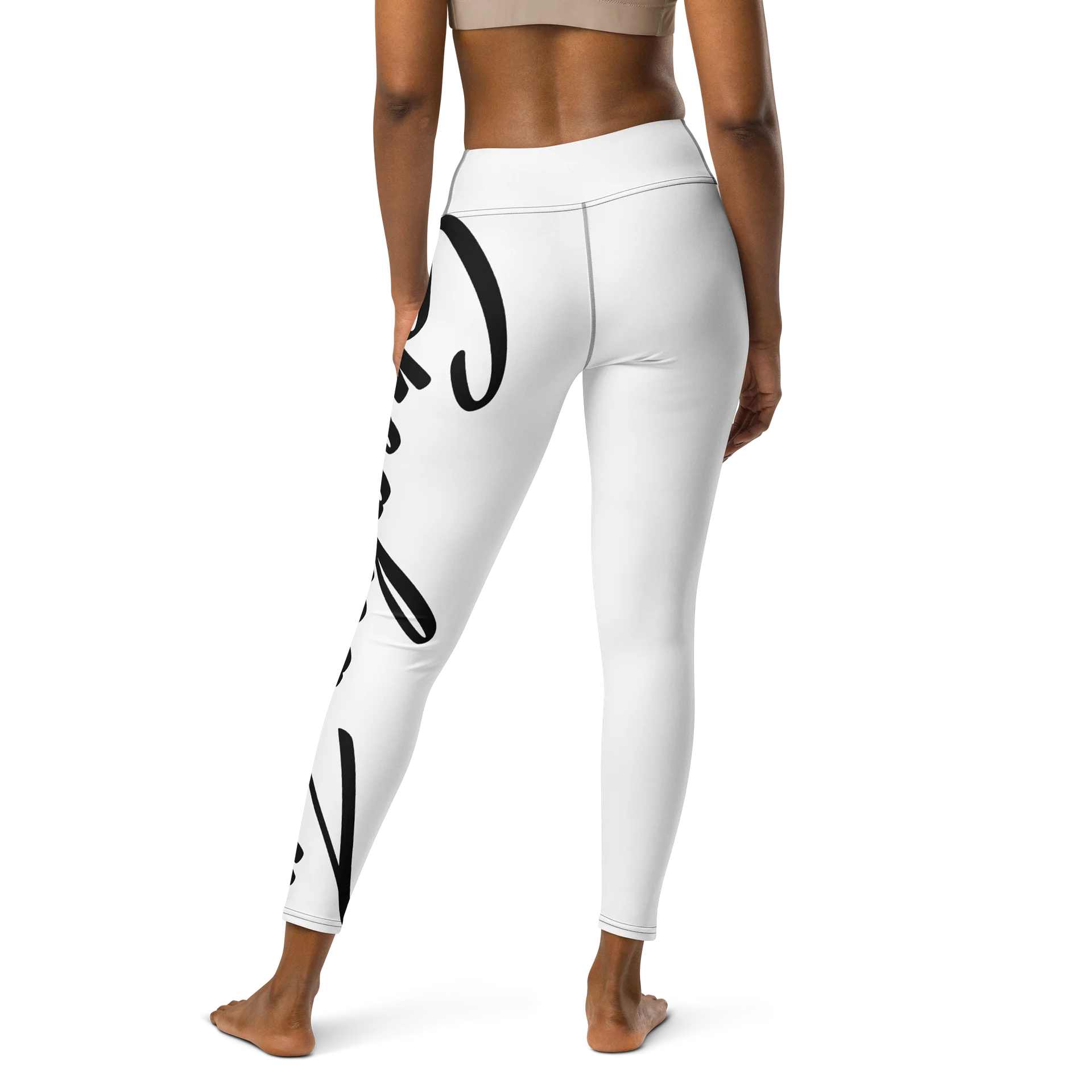 SpeakeaZy Yoga Pants White & Black product image (2)