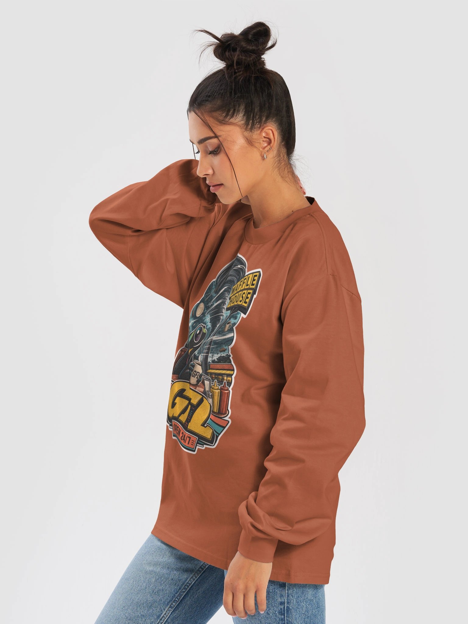 Waffle House Tornado GFL Long Sleeve Tee product image (38)